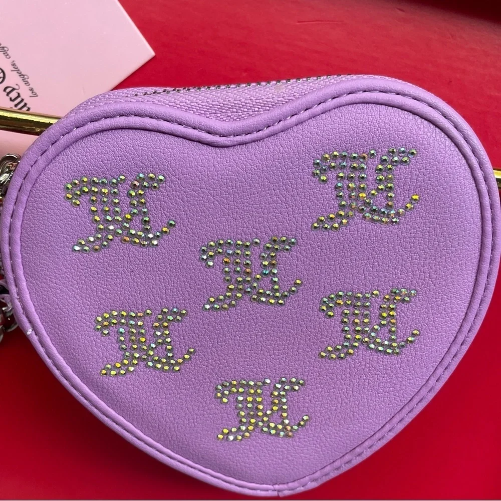 JUICY COUTURE WALLET,Juicy Couture Purple Heart Clutch